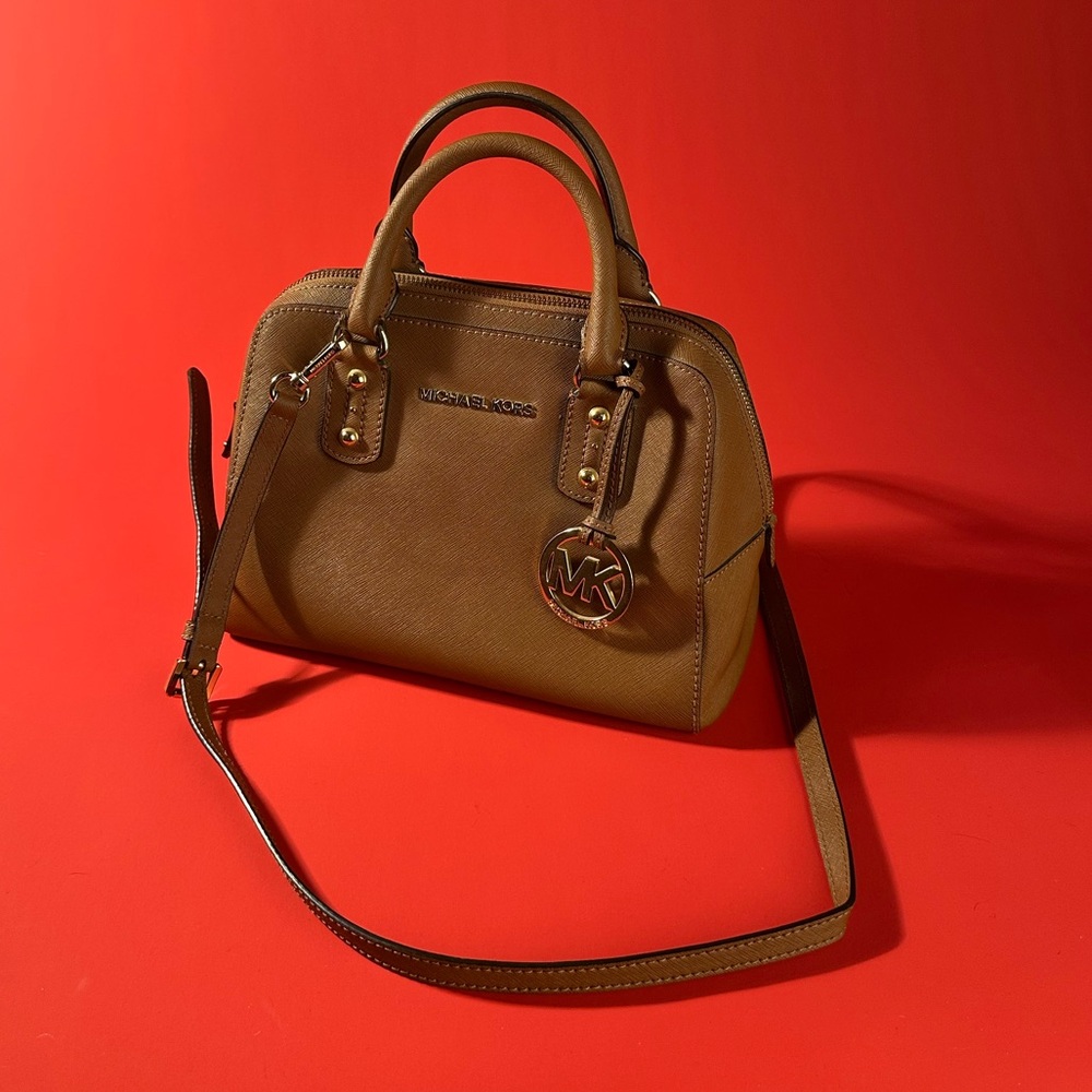 Michael Kors Brown Leather Satchel Bag